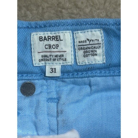 Levi's Barrel Crop Jeans Blue Teal Bright Mist Women's 31 Relaxed‎ Ankle Fit - Picture 5 of 14